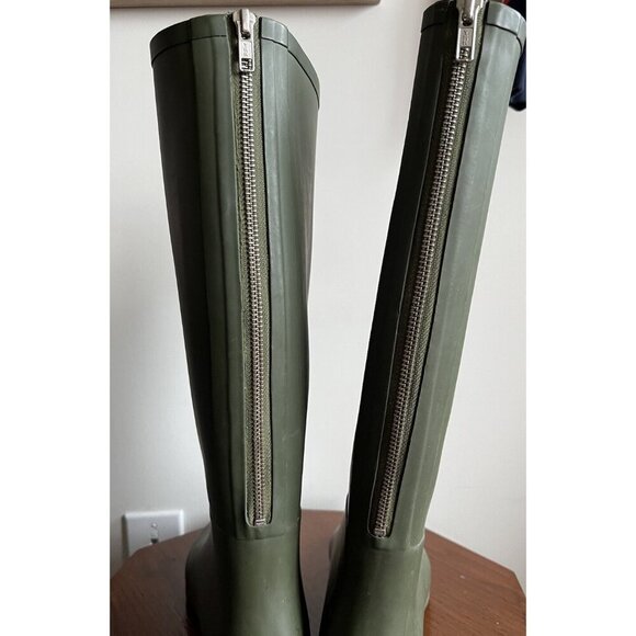 loeffler Randall Green Rubber Knee-high Rain Boots Size 8 Women’s - Picture 4 of 11